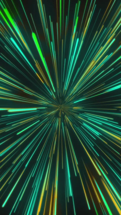 Vertical video: Node lighting sparking cyan and gold beams, elongating and Stock Footage 348566980