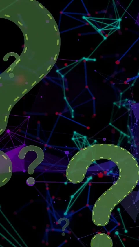 Vertical video: Node pulses causing big green question marks sliding from edges Vidéo 334792492