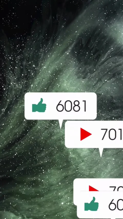 Vertical video: Notification bubbles entering from right and bottom, clustering Stock Footage 332823286