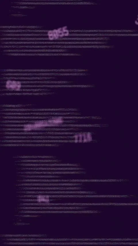 Vertical video: Number appearing right starting pan, code scrolling, numbers Stock Footage 334792559