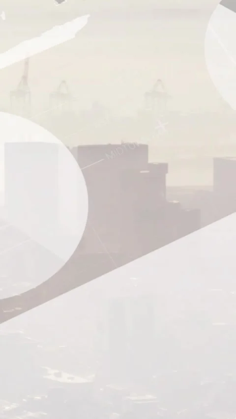 Vertical video: Numeric rows popping, starting finance overlays with city Stock Footage 330604862