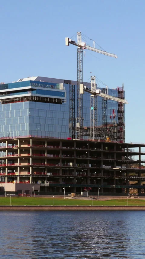 Vertical Video Office Building Construction Timelapse Vidéo 231146593