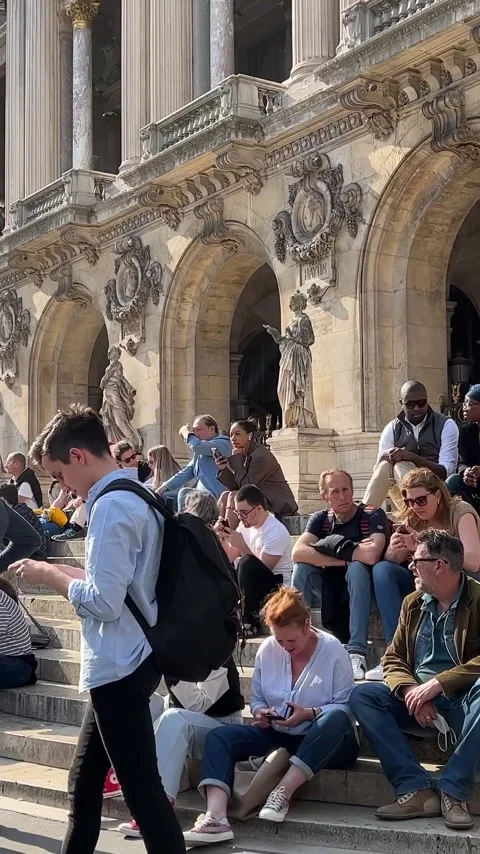 Vertical video Opera Garnier in Paris National Academy of Music, Paris Opera Stock Footage 244257671
