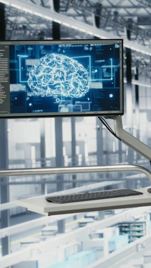 Vertical video Optimizing semiconductor design, AI deep learning software and Vídeos de archivo 333614348