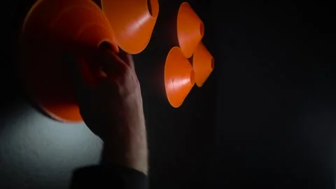 Vertical video orange cones and chips for football 库存影片 304489614