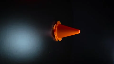 Vertical video orange cones and chips for football Stock Footage 304489792