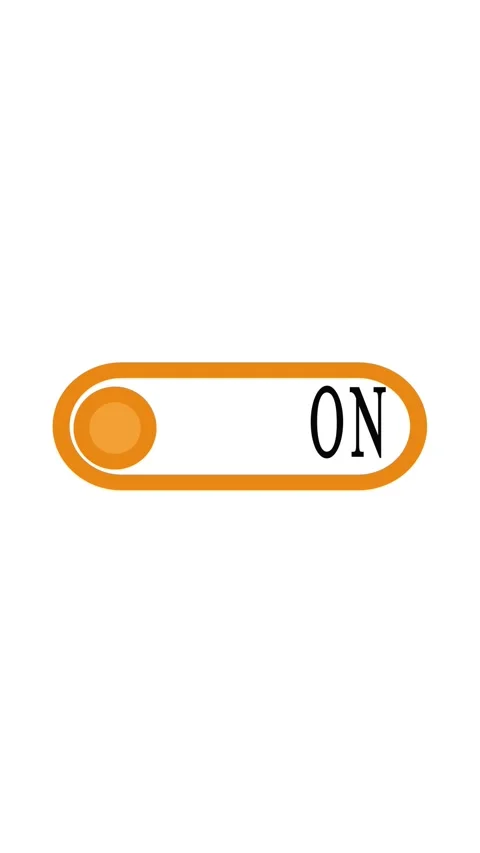 Vertical video orange toggle switch motion graphics for app interface. Digi.. Stock Footage 321627732