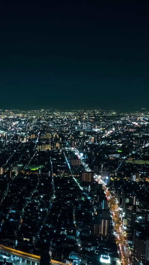 Vertical video - Osaka Night Timelapse Stock Footage 280125067