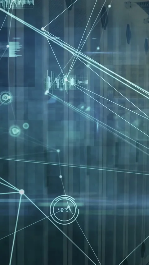 Vertical video: Overlay starting from grid, spreading lines, forming mesh, Stock Footage 333006212