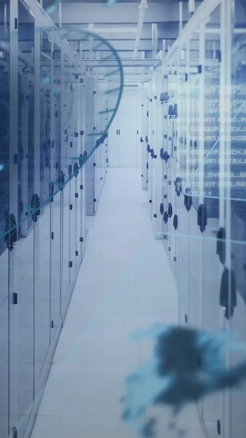 Vertical video: Overlays starting causing aisle moving, helix and code merging Stock Footage 331291955