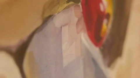 Vertical video painting essentials palette artwork Stock Footage 234612137