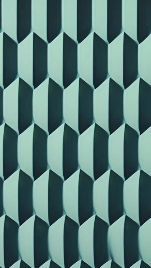 Vertical video: Pale mint and dark teal pattern shifting up as camera shifts, Stock Footage 348496423