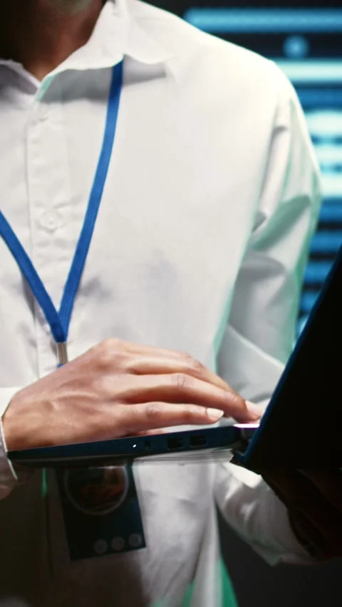 Vertical video Perfectly equipped data center Stock Footage 245917091