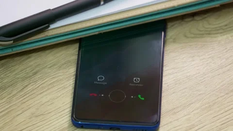 Vertical Video Phone ringing with no one answering. Stock Footage 332318356