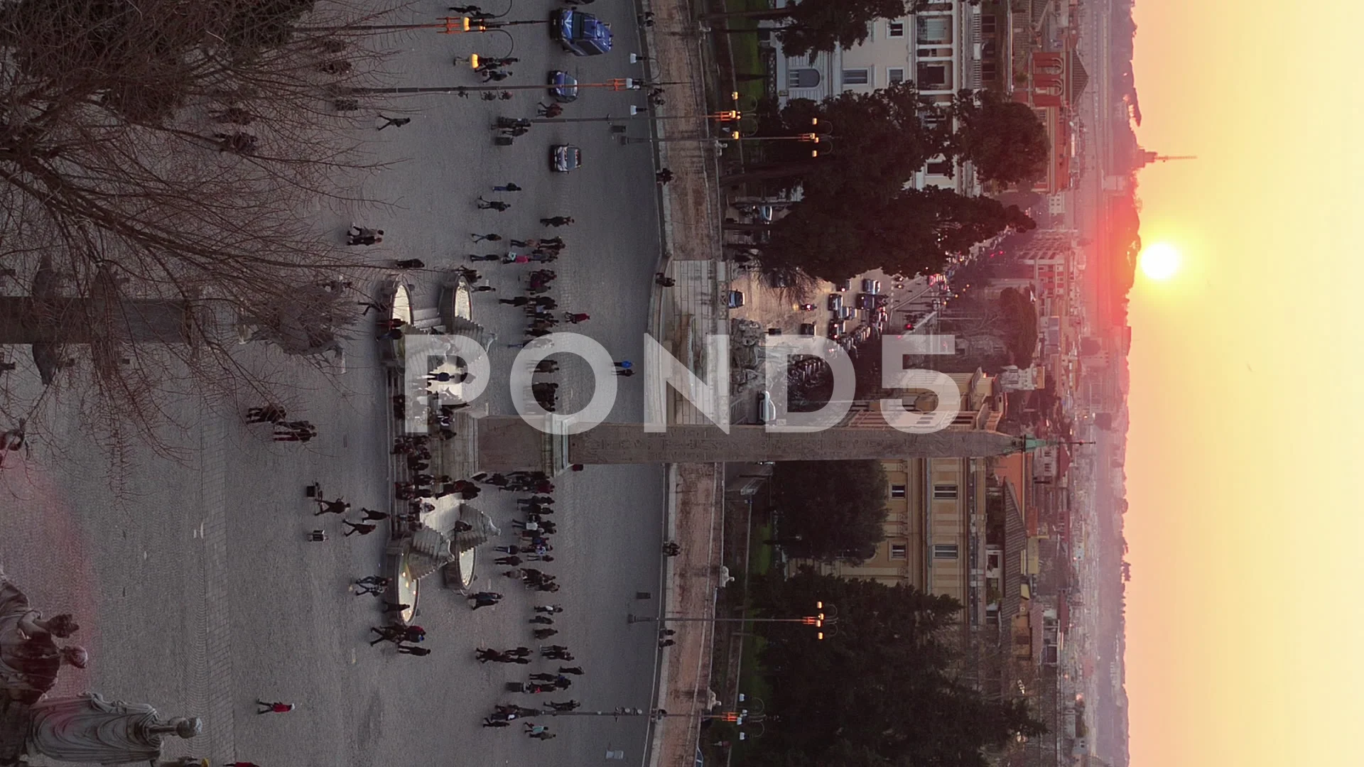 Vertical video. Piazza del Popolo. Time ... | Stock Video | Pond5