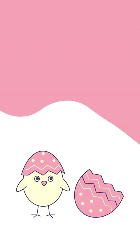 Vertical video of pink Easter egg and little chicken inside. Stockbeeldmateriaal 172234772