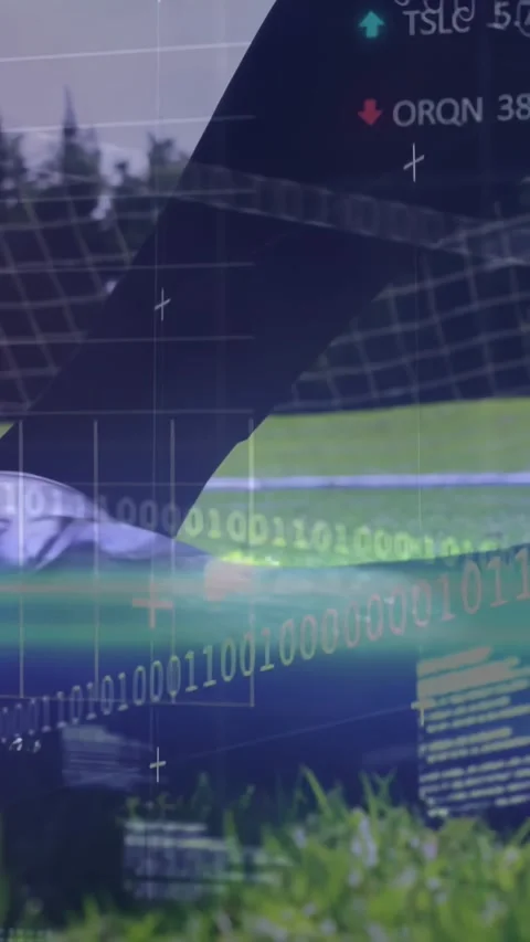 Vertical video: Player entering right, nudging cleat past soccer ball sports HUD Stock Footage 330358941