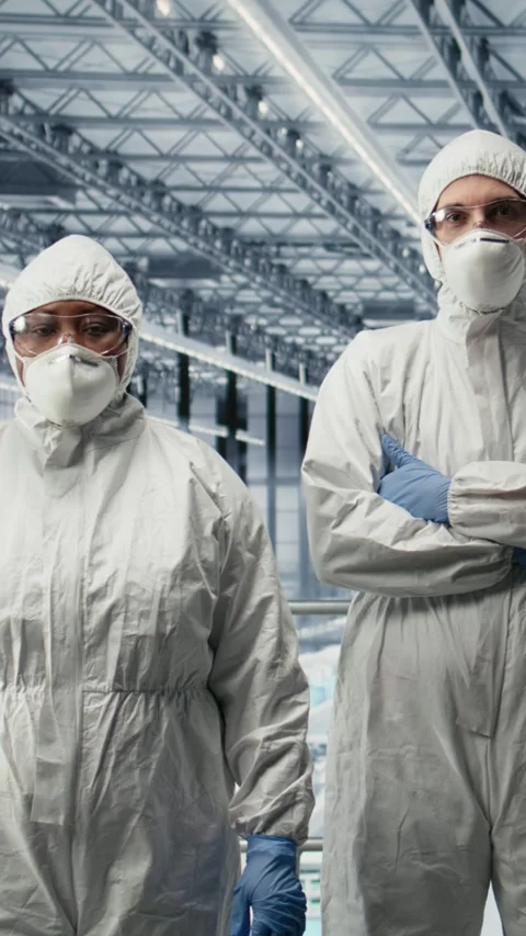 Vertical video Portrait of engineering team monitoring PCB factory workflow Stock Footage 333614266