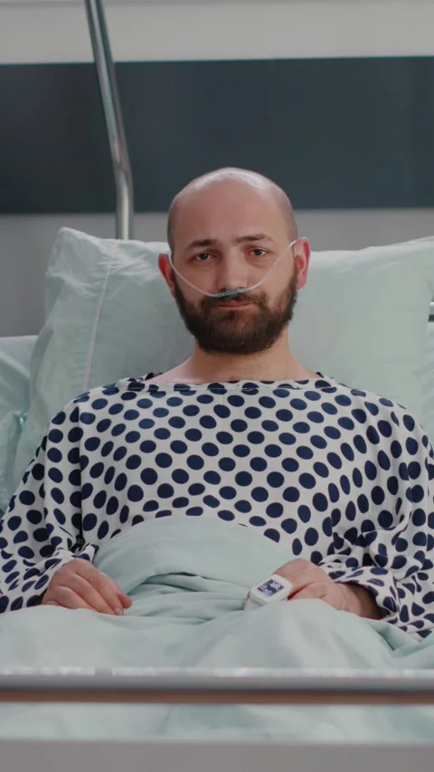 Vertical video: Potrait of sad sick man ... | Stock Video | Pond5