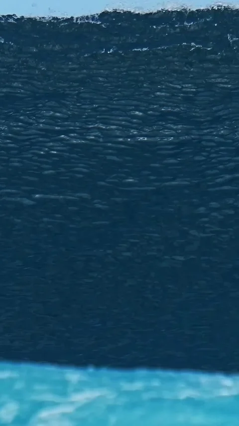 Vertical video of powerful blue wave in Indian Ocean Stock Footage 316181075
