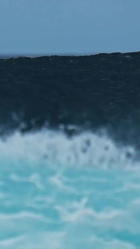 Vertical video of powerful ocean wave Stock Footage 315775539
