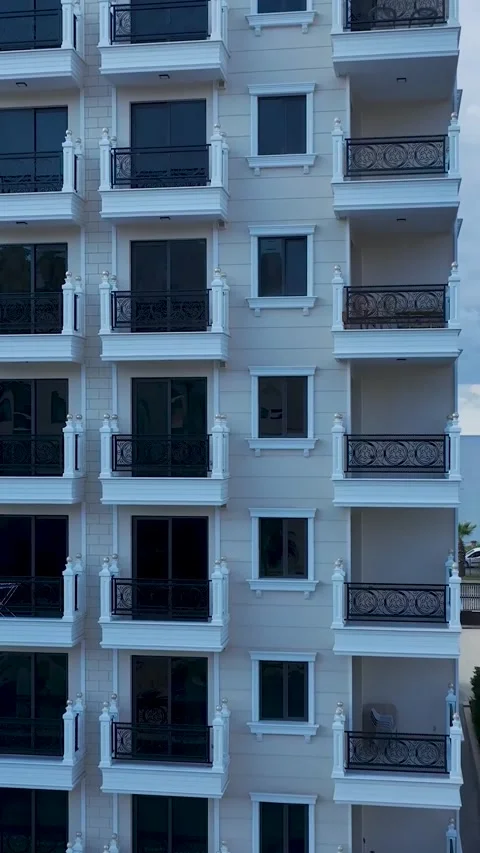 Vertical Video: Premium oceanfront homes with exclusive infrastructure and great Stock Footage 297640895