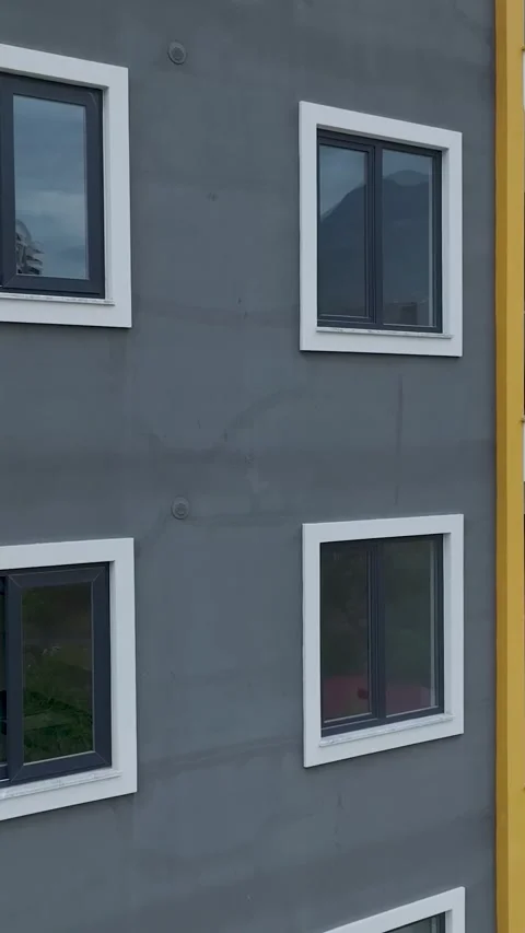 Vertical Video: Premium residential complexes with swimming pools, manicured Stock-Footage 297637688