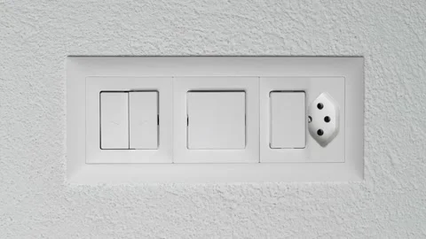 Vertical video pressing modern button to raise roller shutter up. Vidéo 147849886