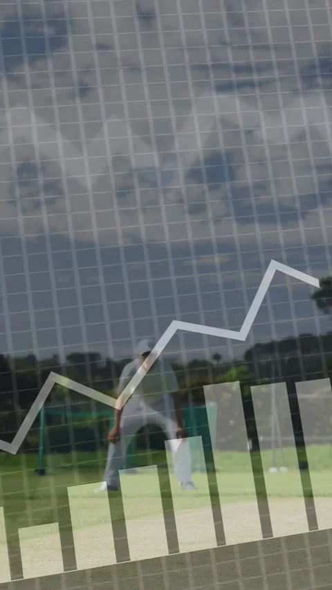 Vertical video: Pro staying low on pitch while cam firing HUD charts rings on Stock Footage 333896286