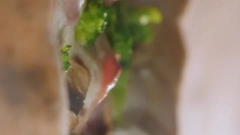 Vertical video. The process of cooking pizza in the oven.  High temperature. Stock-Footage 211807883