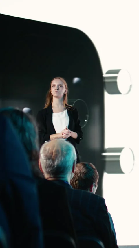 Vertical Video Product launch presentation with new phone interface and design Stock Footage 328331588