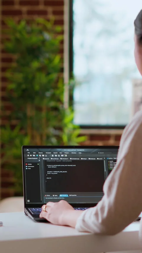 Vertical Video Professional asian software engineer is working remotely typing Stock Footage 319477958