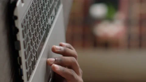 Vertical video: Project manager developing business presentation on laptop Video stock 194879501