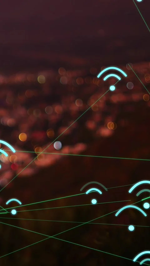 Vertical video: Pullback causing turquoise network forming over shrubs nodes Stock Footage 333978380