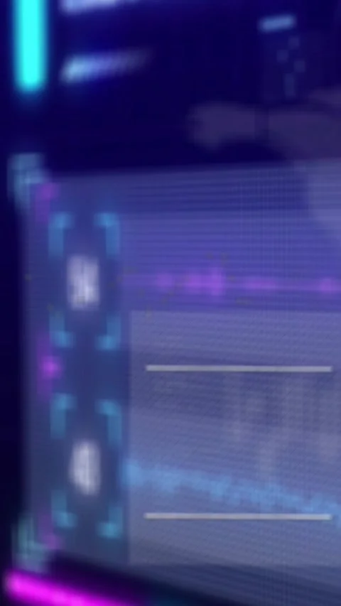 Vertical video: On pulse HUD showing pulsing waves, icons stacking, overlay Stock Footage 328633011