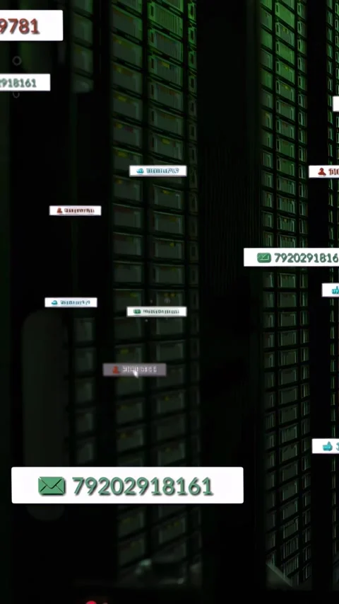 Vertical video: Rack visible while mail tag appearing, cursor hovering, labels Vídeo Stock 332845595