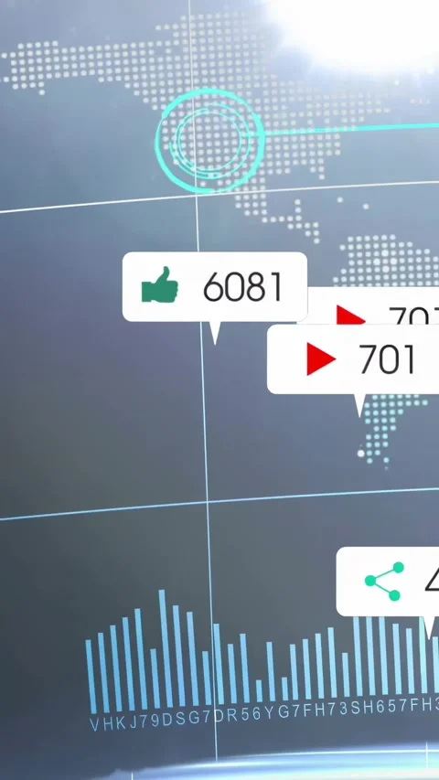 Vertical video: Radar pinging dash showing dot map as tags popping, updating, Stock Footage 328686482