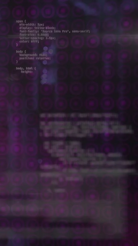 Vertical video: Rectangular display revealing code after focus shift, showing Stock Footage 333222090