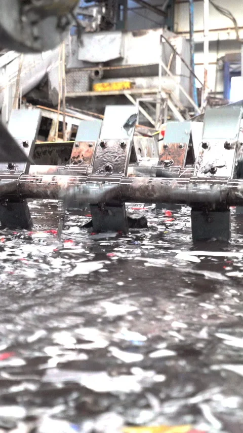 Vertical Video Recycling, Plastic separation Stock Footage 310051542