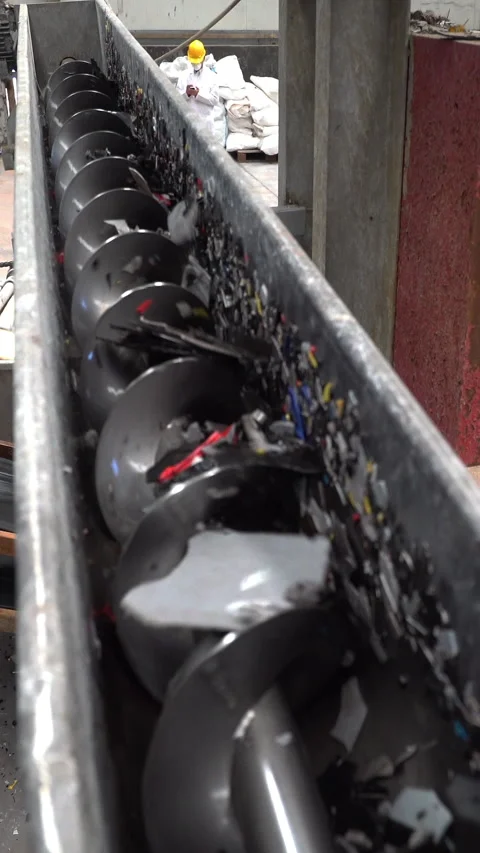 Vertical Video Recycling, Plastic separation Stock Footage 310053502