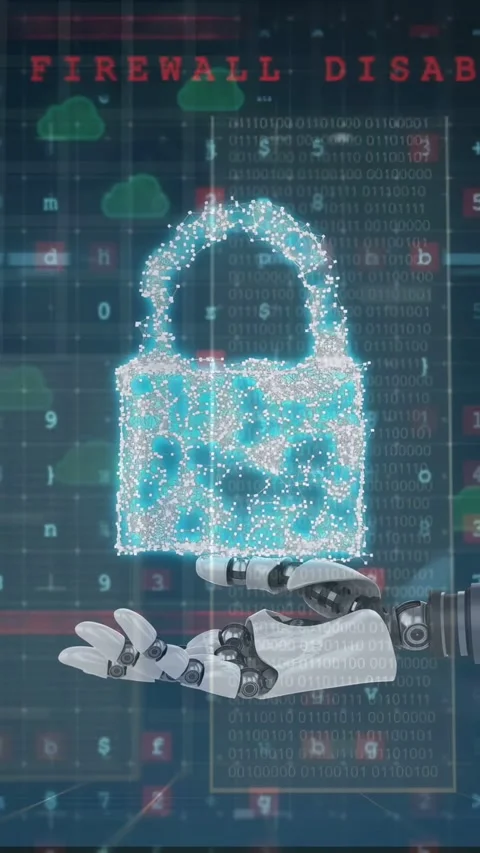 Vertical video: Red alerts causing bot hand entering as cloud forming becoming Stock Footage 334792655