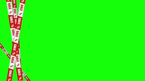 Vertical video of red and white sale tape format for social media, shorts, reels Video stock 237836045