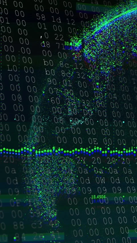 Vertical video: Right-edge plume sparking map, baseline jittering, globe Stock Footage 329912725