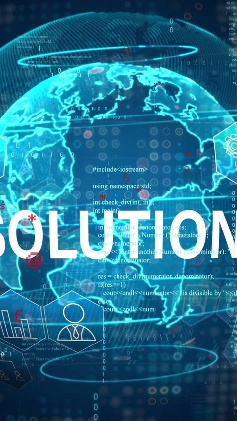 Vertical video: Ring glowing starting globe turning, hex icons, code flow, Stock Footage 334378427