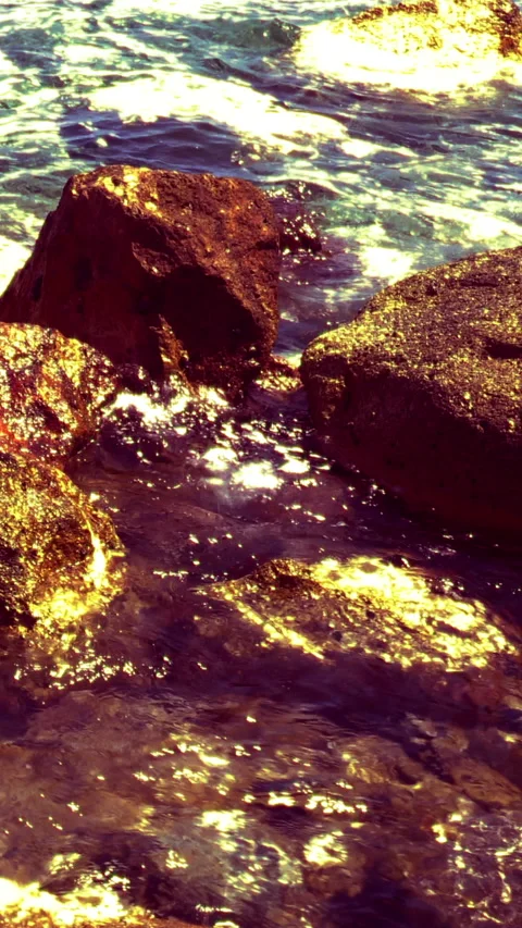 Vertical video, Rocky Seaside  動画素材 293708290