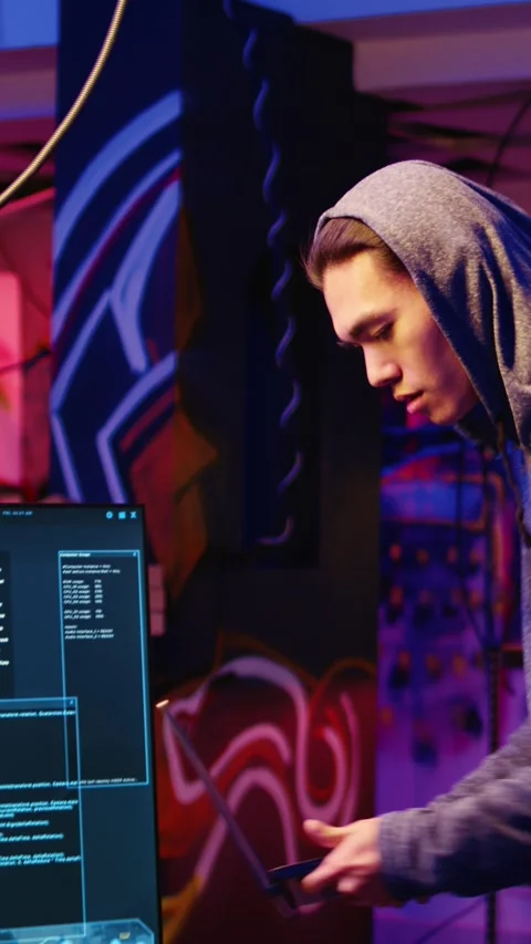 Vertical video Rogue programmers use phishing technique Stock Footage 255204083