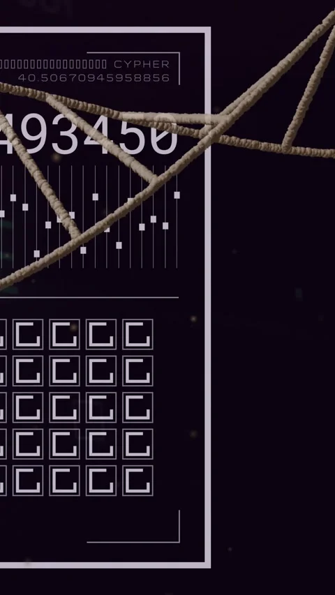 Vertical video: Rope entering, sweeping HUD top, numbers updating and markers Stock Footage 329961425