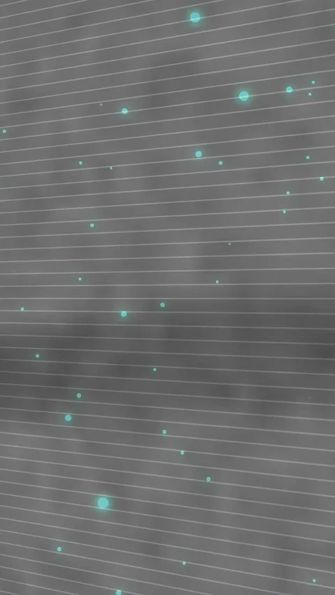 Vertical video: Ruled gray panel showing teal dots drifting, top dark area Stock Footage 335678064