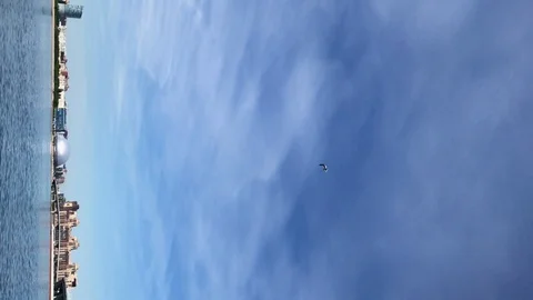 Vertical video. Sailing in luxury sail yacht in a sea. Stock Footage 101209271