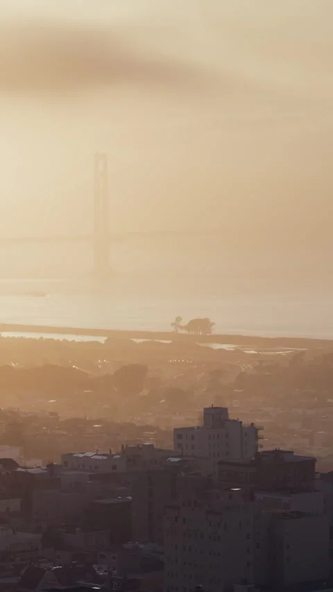 Vertical Video of San Francisco, Vertical Aerial View Shot, day Stock Footage 266602755